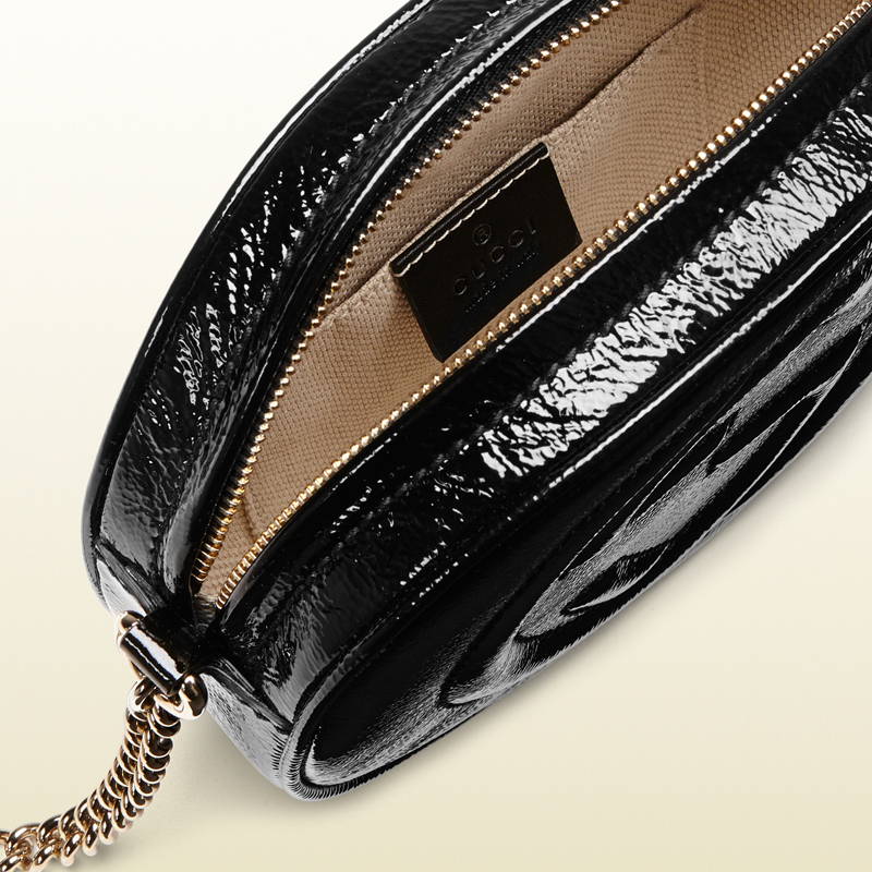 Soho soft patent leather mini chain bag