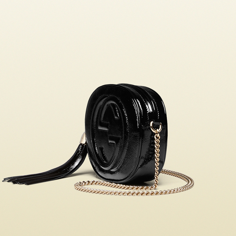 Soho soft patent leather mini chain bag