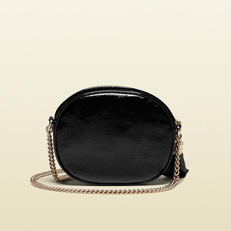 Soho soft patent leather mini chain bag