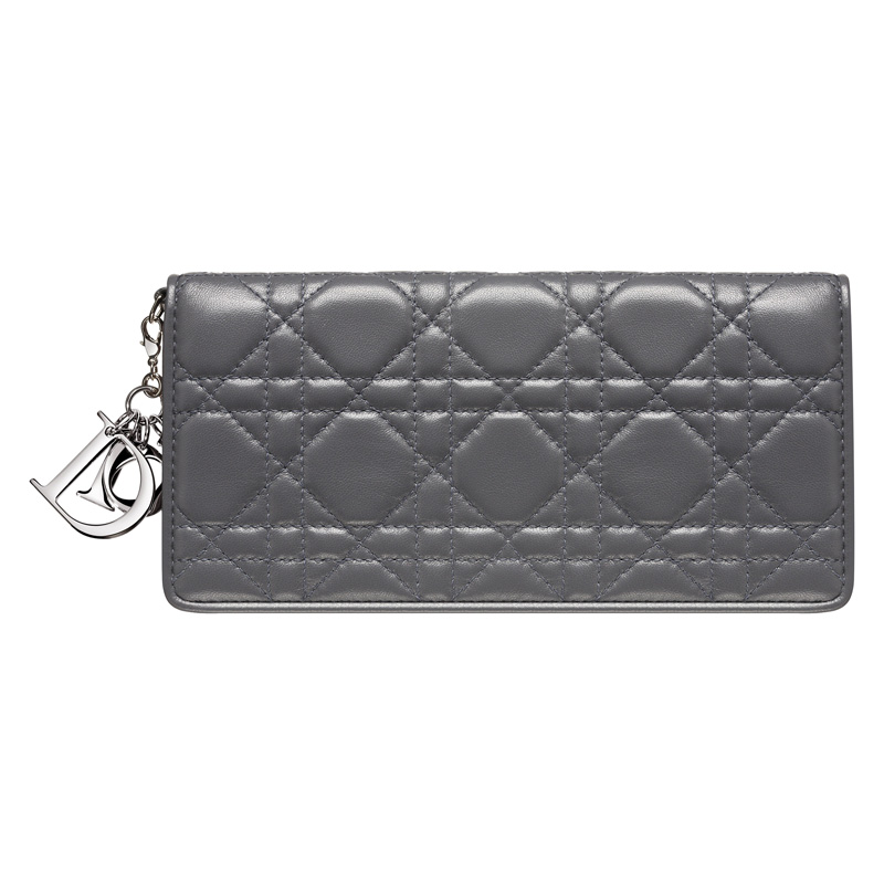 Three-tone leather Lady Dior Escapade wallet