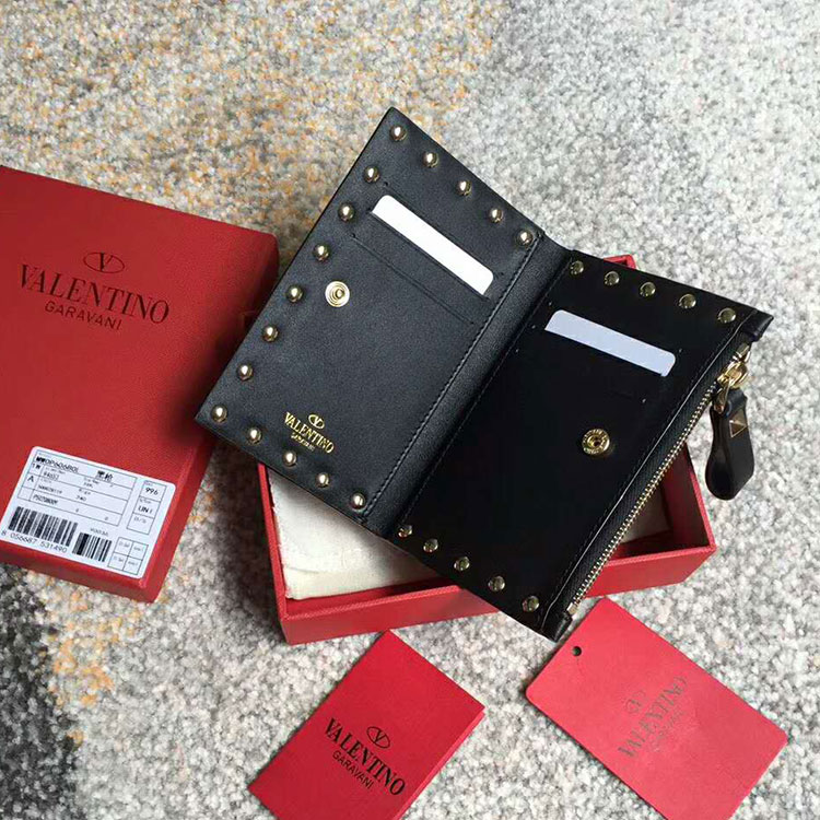 Valentino Garavani Rockstud coin purse and card case in calfskin