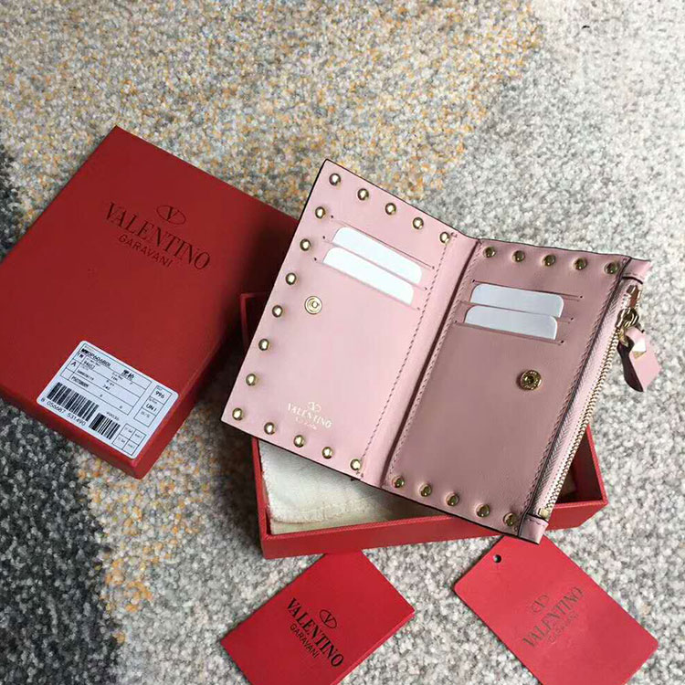 Valentino Garavani Rockstud coin purse and card case in calfskin