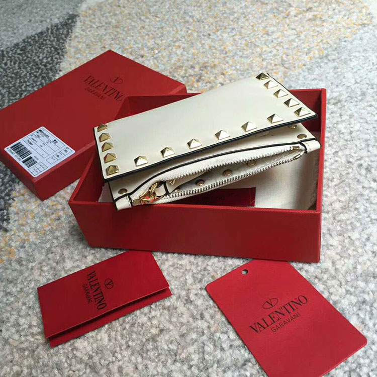 Valentino Garavani Rockstud coin purse and card case in calfskin