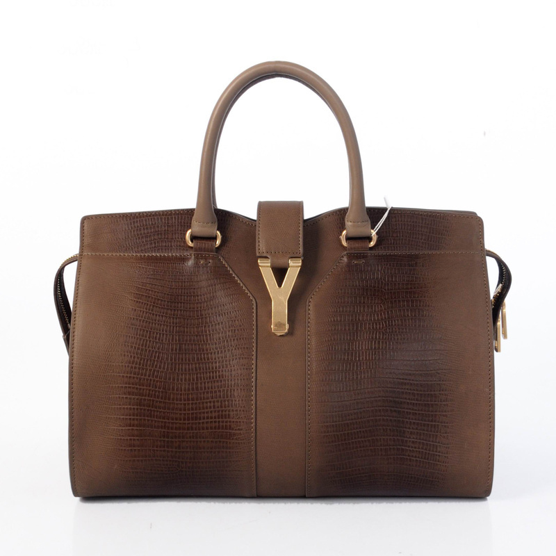 YSL 2013 Cabas Chyc lizard leather tote handbag 8221 Apricot