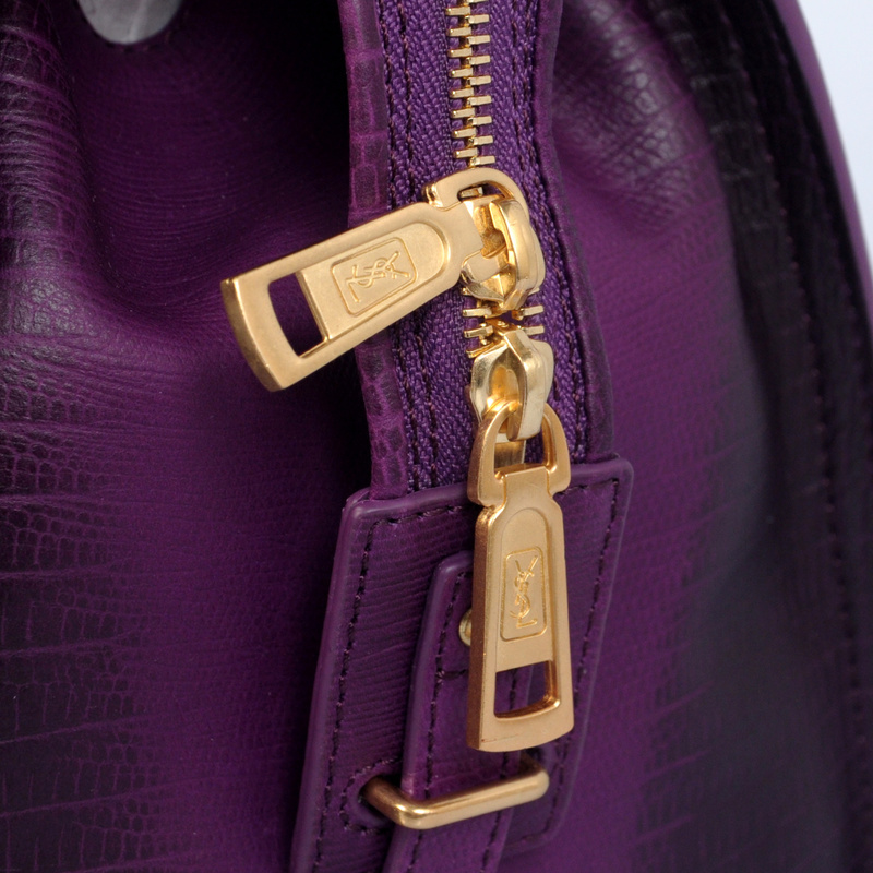 YSL 2013 Cabas Chyc lizard leather tote handbag 8221 Purple