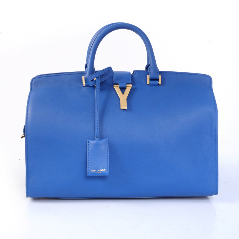 Yves Saint Laurent 2013 Medium Cabas Chyc Bag 8337 Blue