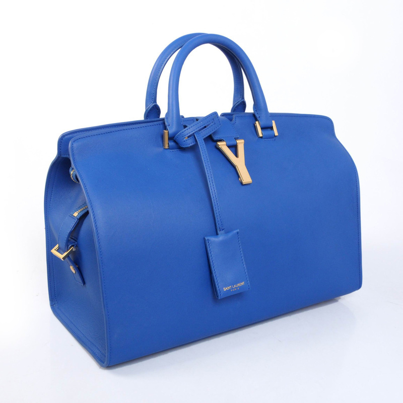 Yves Saint Laurent 2013 Medium Cabas Chyc Bag 8337 Blue