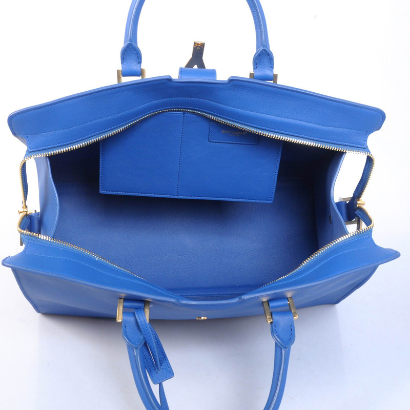 Yves Saint Laurent 2013 Medium Cabas Chyc Bag 8337 Blue