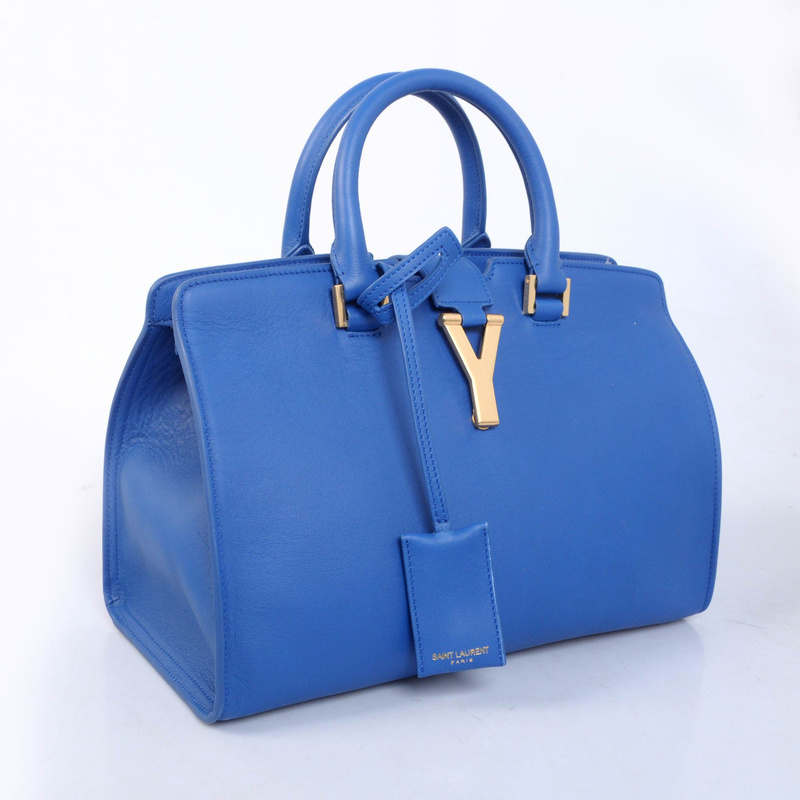 Yves Saint Laurent 2013 Small Clafskin Cabas Chyc Bag 8336 Blue