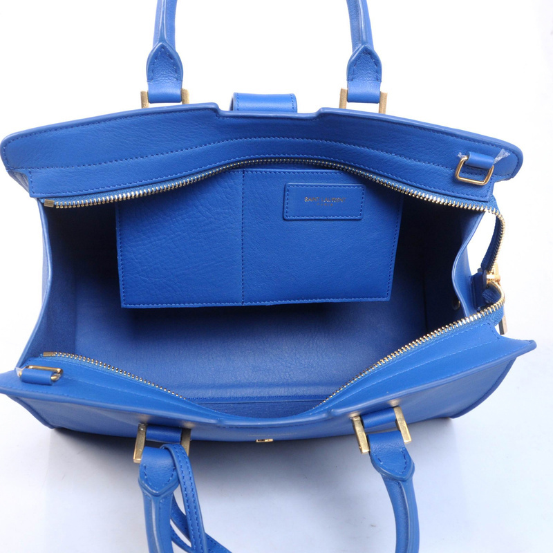 Yves Saint Laurent 2013 Small Clafskin Cabas Chyc Bag 8336 Blue