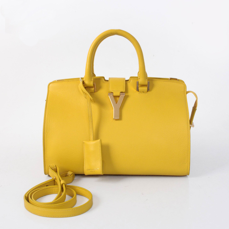 Yves Saint Laurent 2013 Small Clafskin Cabas Chyc Bag 8336 Yellow