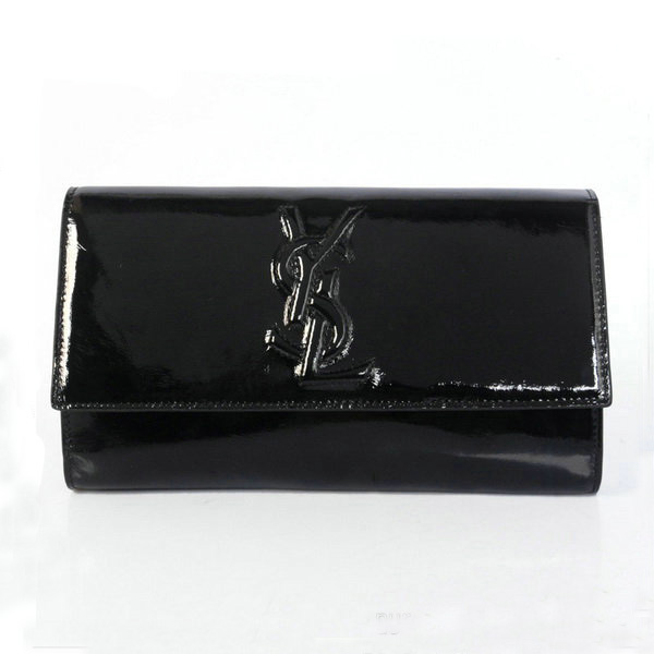 Yves Saint Laurent Belle De Jour Patent Leather Wallet 8223 Black