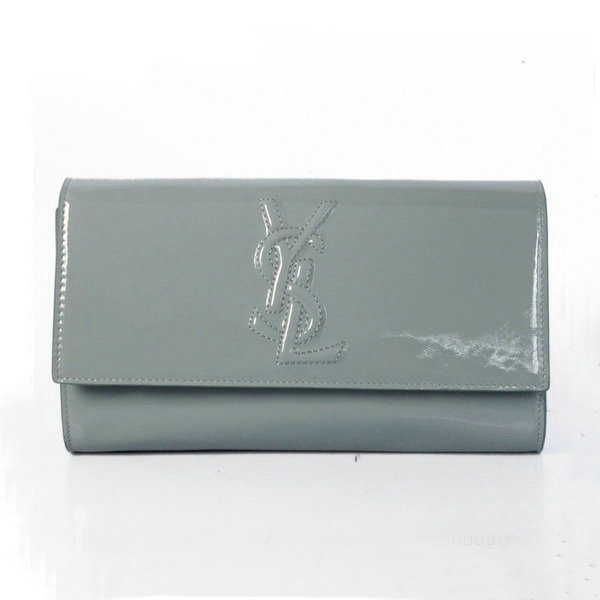 Yves Saint Laurent Belle De Jour Patent Leather Wallet 8223 Light Blue