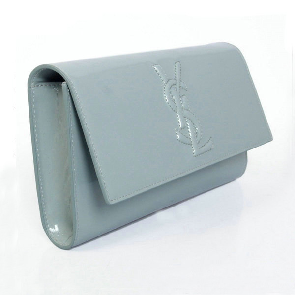 Yves Saint Laurent Belle De Jour Patent Leather Wallet 8223 Light Blue