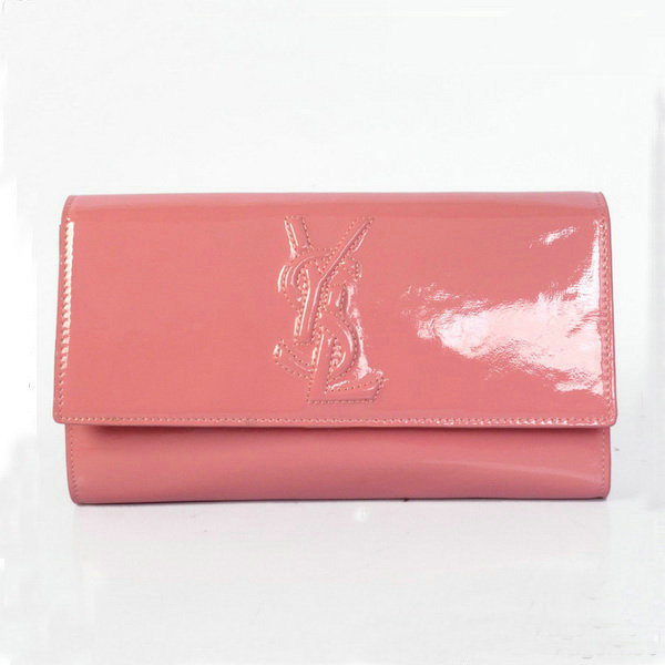 Yves Saint Laurent Belle De Jour Patent Leather Wallet 8223 Pink