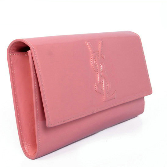 Yves Saint Laurent Belle De Jour Patent Leather Wallet 8223 Pink