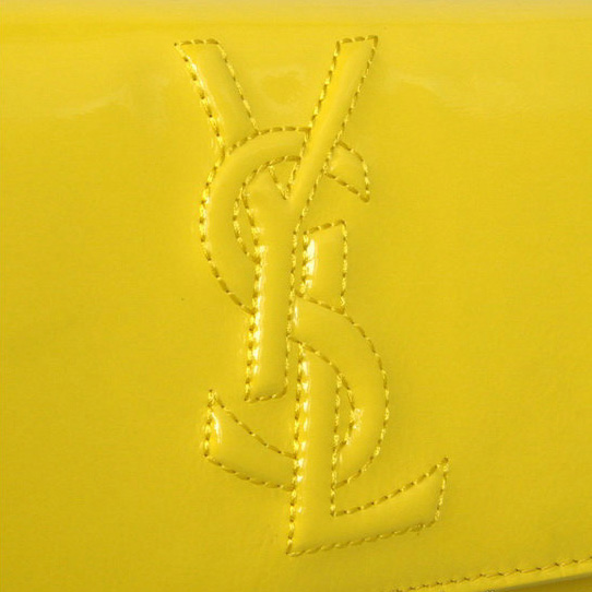 Yves Saint Laurent Belle De Jour Patent Leather Wallet 8223 Yellow