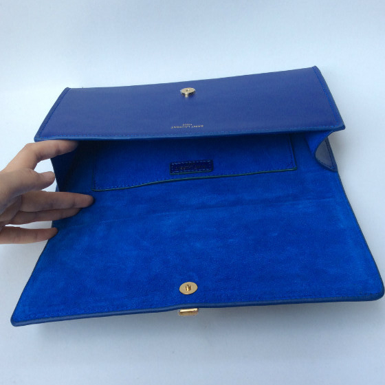 Yves Saint Laurent Classic Clutch 311214 Blue