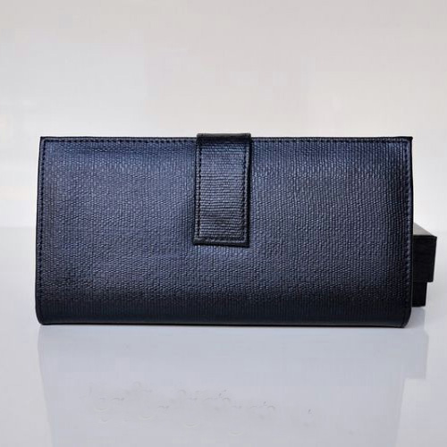 Yves Saint Laurent Large Y Line Flap Wallet 241175 Black