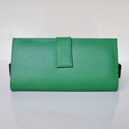 Yves Saint Laurent Large Y Line Flap Wallet 241175 Green