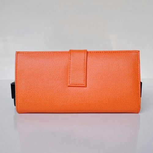 Yves Saint Laurent Large Y Line Flap Wallet 241175 Orange