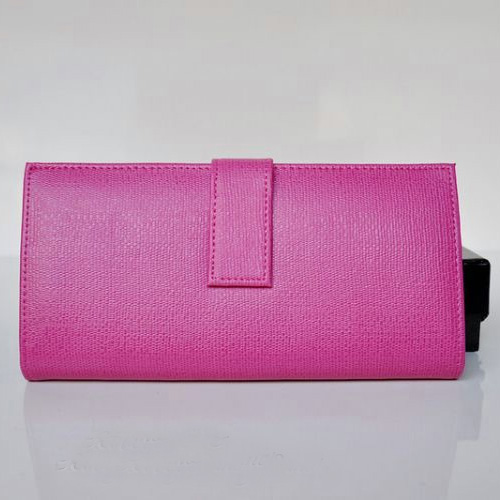 Yves Saint Laurent Large Y Line Flap Wallet 241175 Plum