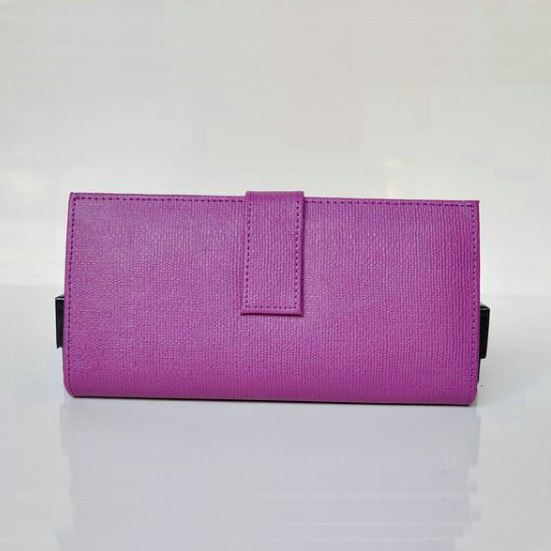 Yves Saint Laurent Large Y Line Flap Wallet 241175 Purple