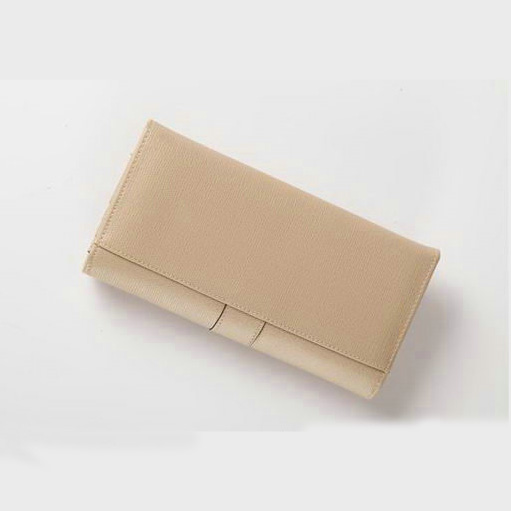 Yves Saint Laurent Large Y Line Flap Wallet Apricot