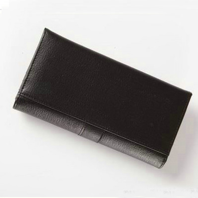 Yves Saint Laurent Large Y Line Flap Wallet Black