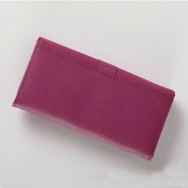 Yves Saint Laurent Large Y Line Flap Wallet Purple