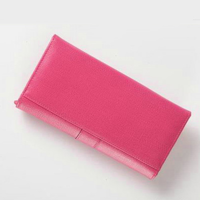 Yves Saint Laurent Large Y Line Flap Wallet Rosy