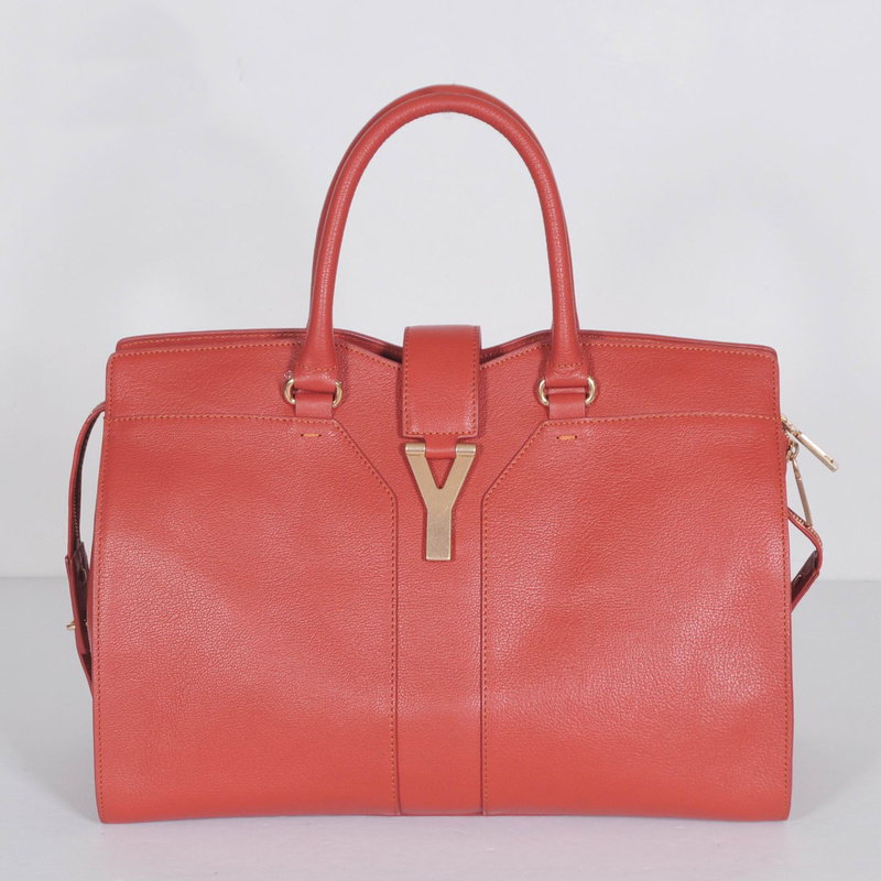 Yves Saint Laurent Medium Cabas Chyc Bag 8221 Cherry Red