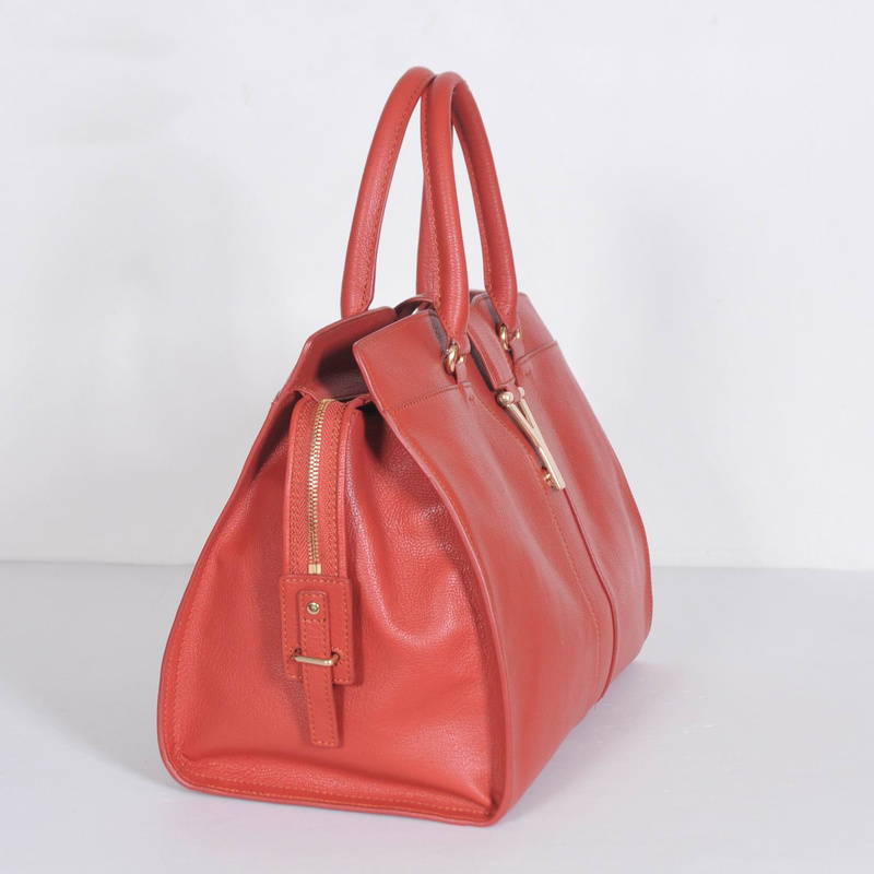 Yves Saint Laurent Medium Cabas Chyc Bag 8221 Cherry Red