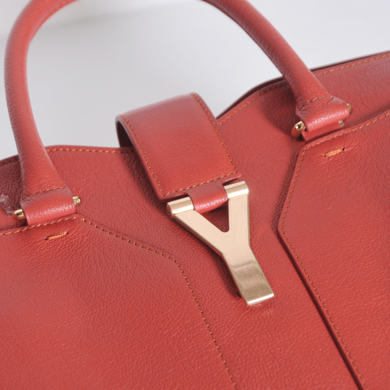 Yves Saint Laurent Medium Cabas Chyc Bag 8221 Cherry Red