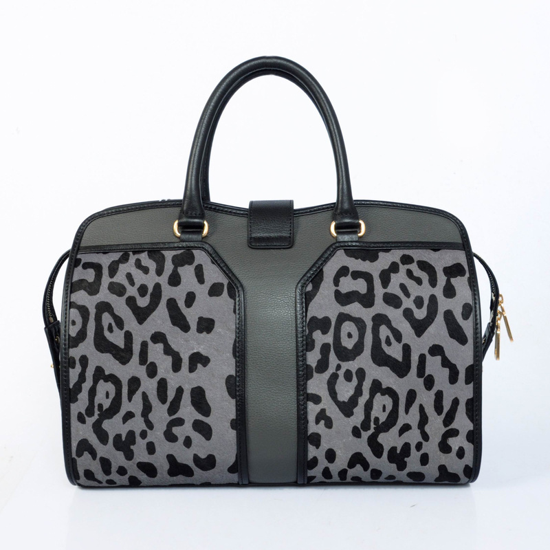 Yves Saint Laurent Medium Cabas Chyc Bag 8221 Grey leopard