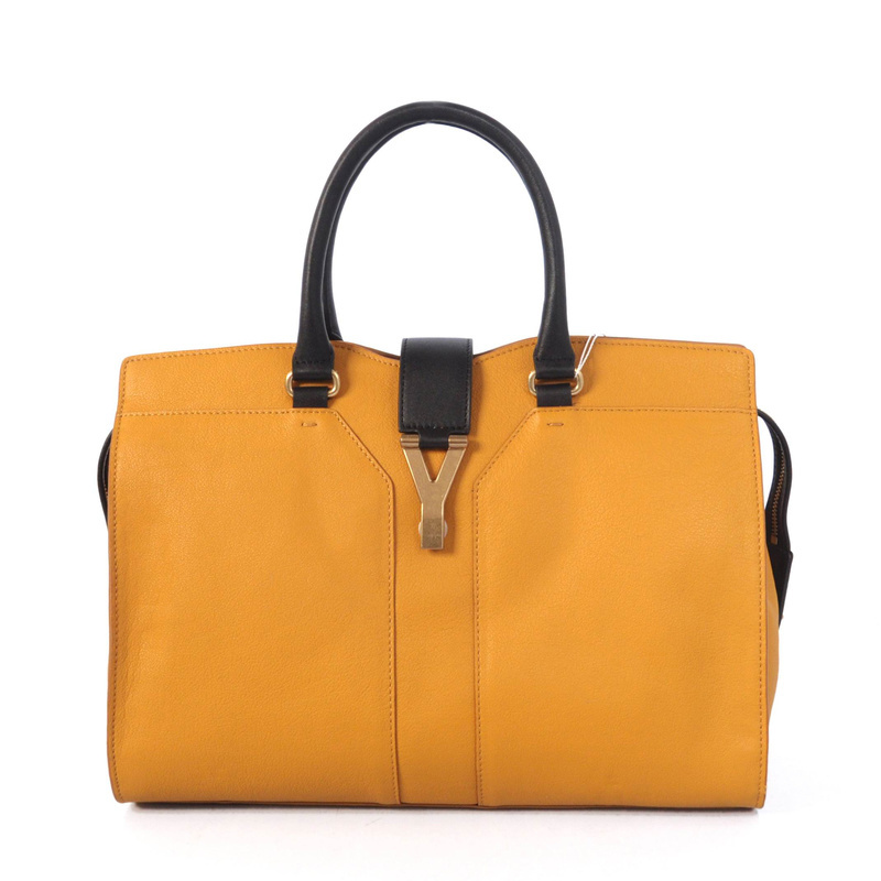 Yves Saint Laurent Medium Cabas Chyc Bag 8221 Yellow with black