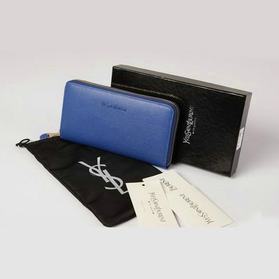 Yves Saint Laurent Zippy Wallet 241153 Blue