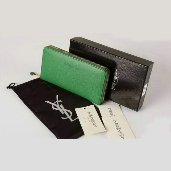 Yves Saint Laurent Zippy Wallet 241153 Green