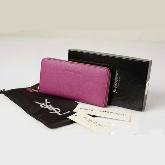 Yves Saint Laurent Zippy Wallet 241153 Purple