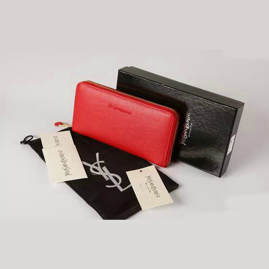 Yves Saint Laurent Zippy Wallet 241153 Red