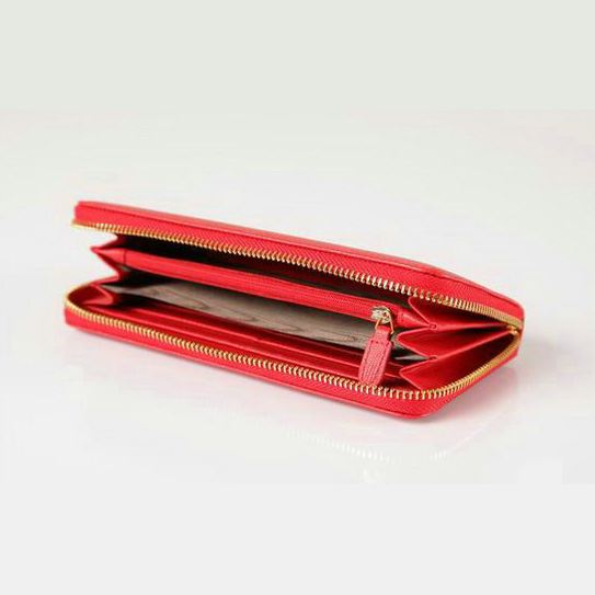 Yves Saint Laurent Zippy Wallet 241153 Red