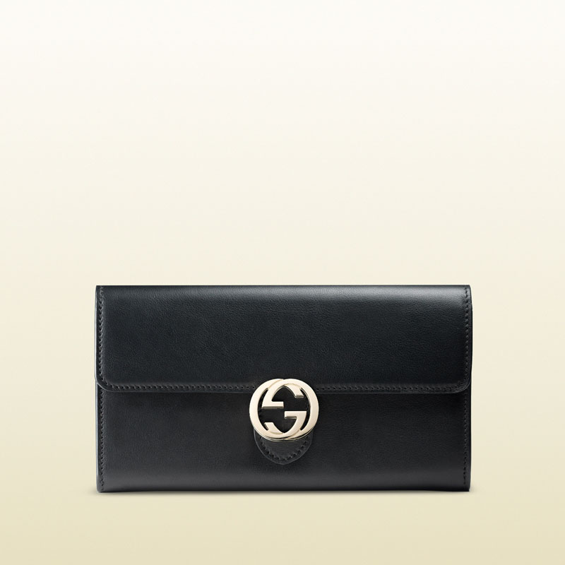 gucci icon leather continental wallet