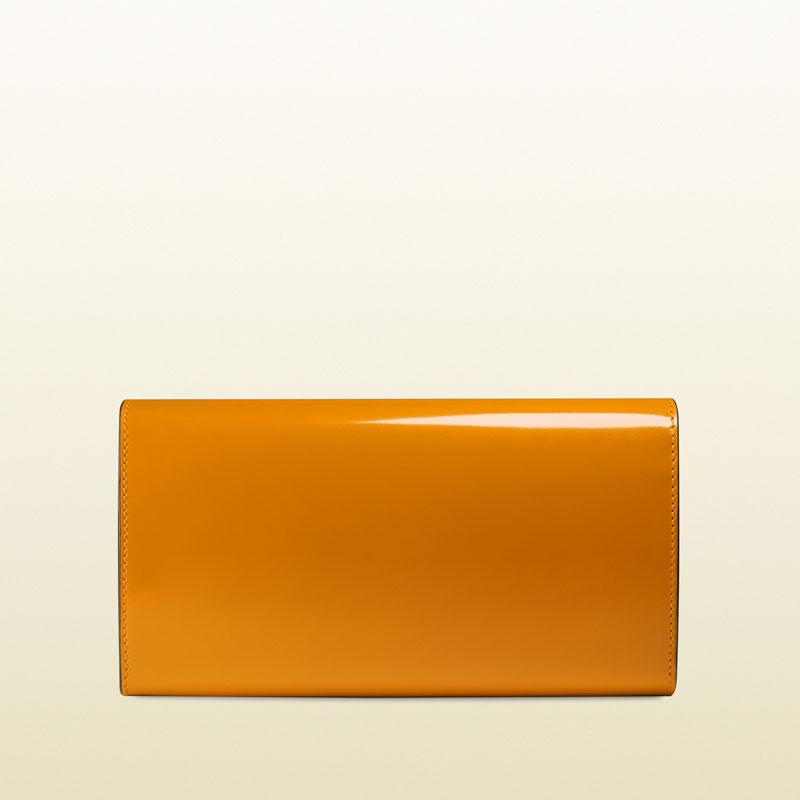 gucci icon polished leather continental wallet