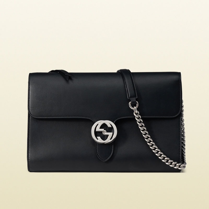 gucci interlocking leather shoulder bag