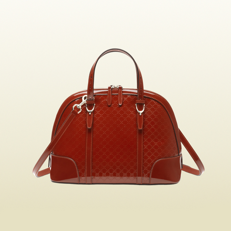 gucci nice microguccissima patent leather top handle bag