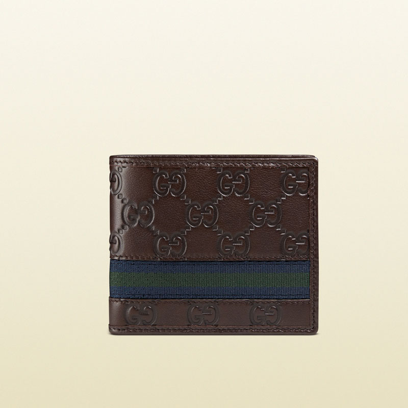 guccissima leather bi-coin wallet 365491 A0VBR 2064