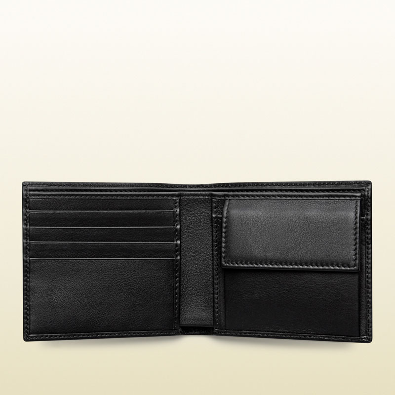 guccissima leather bi-fold coin wallet 365467 A0V1R 1000