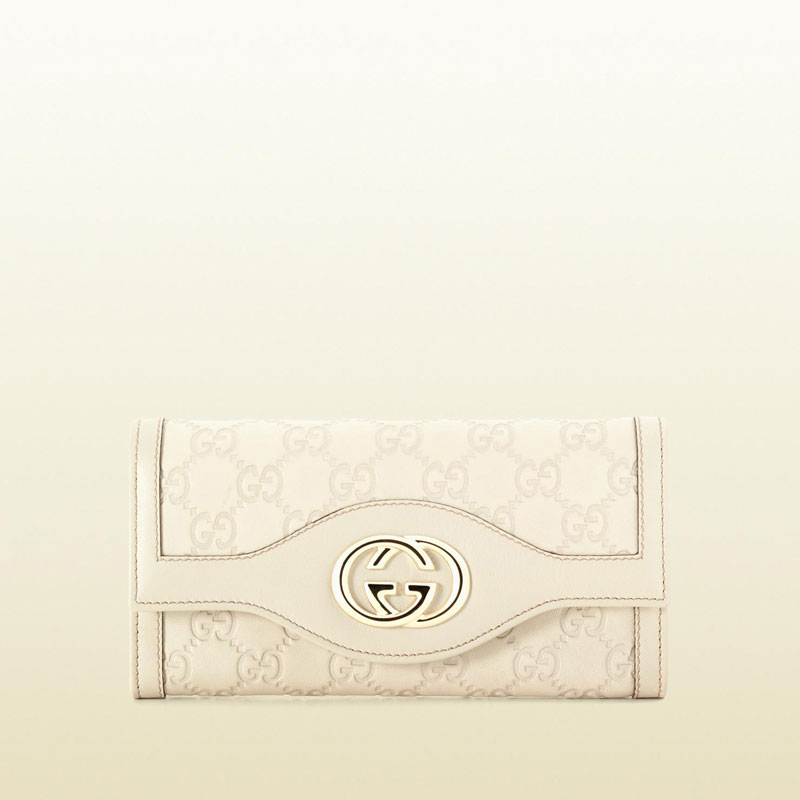 guccissima leather continental wallet