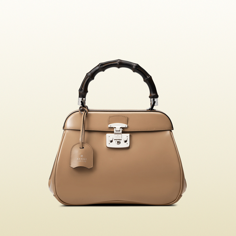 lady lock leather top handle bag