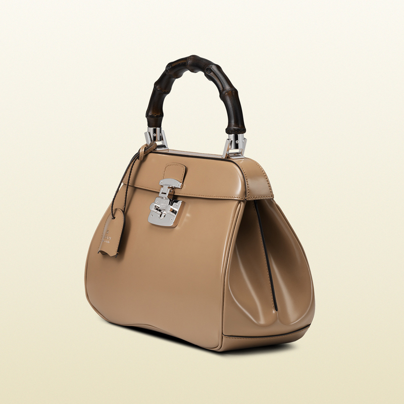 lady lock leather top handle bag